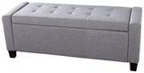 Verona ottoman bench grey fabric
