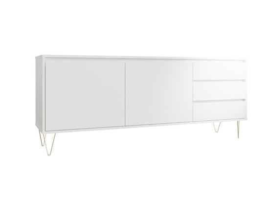 Monaco 2 Door 3 Drawer Cabinet in White