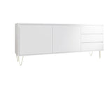 Monaco 2 Door 3 Drawer Cabinet in White