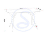ATHENS RECT & LUKAS DINING SET (X4 CHAIRS) - CONCRETE/SAPPHIRE BLUE VELVET