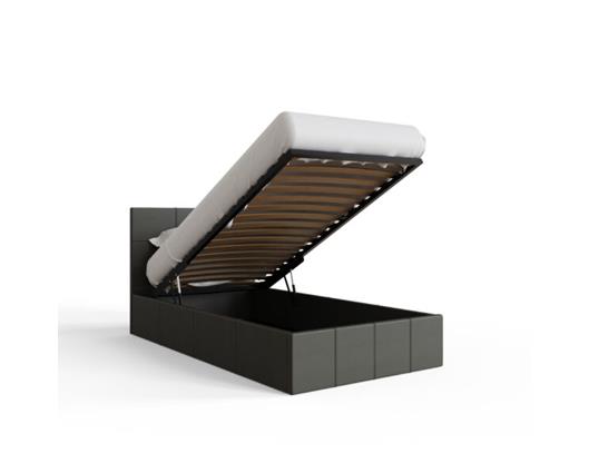 end lift ottoman 90cm grey pu