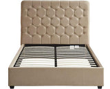 MADISON 5' BED - FAWN VELVET FABRIC