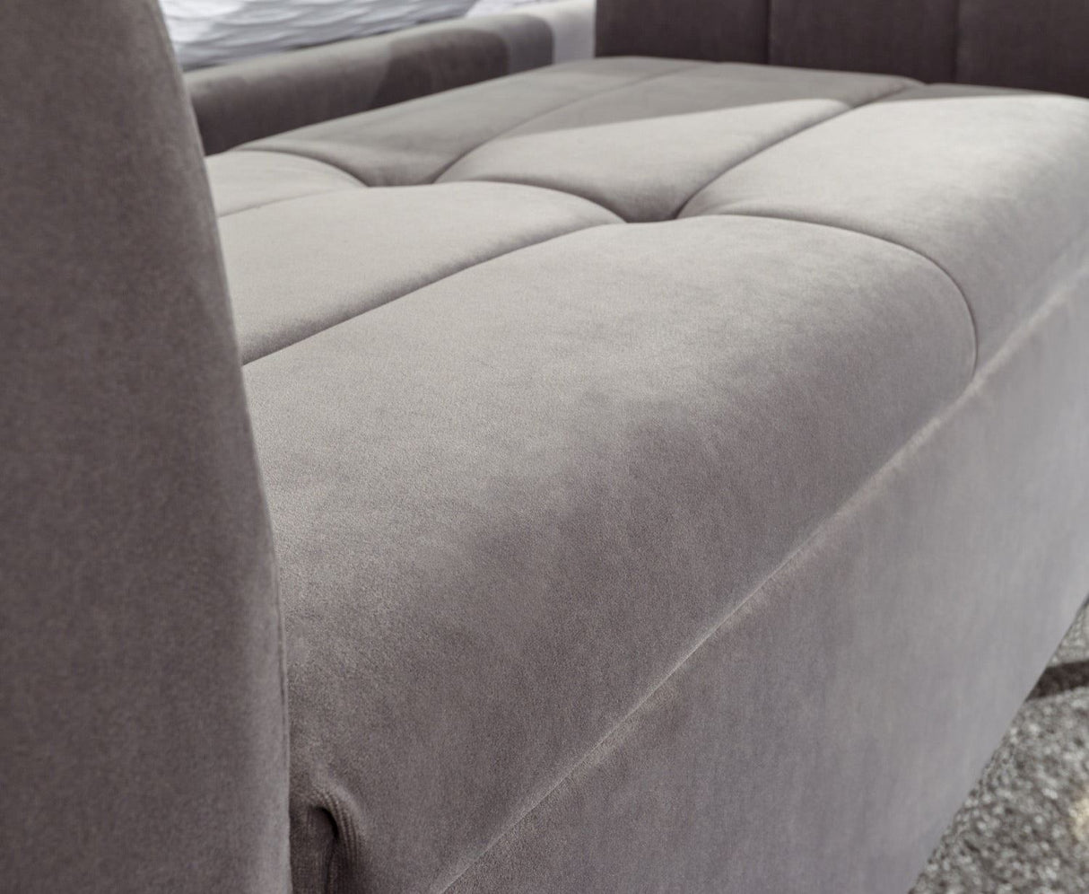 Pettine ottoman storage bench grey