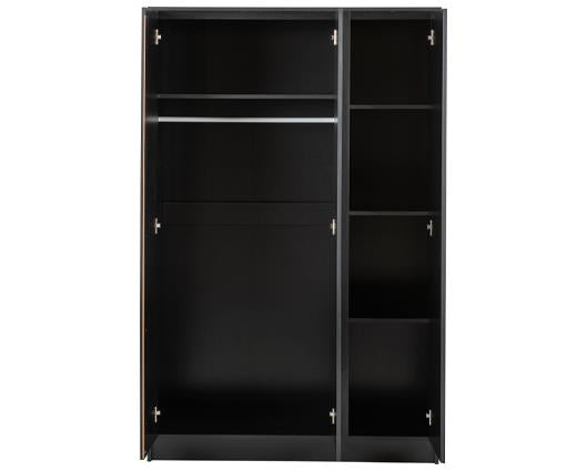 MALVERN 3 DOOR WARDROBE - BLACK