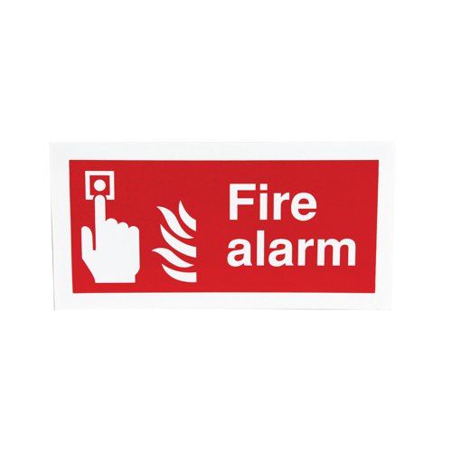 Safety Sign Fire Alarm 100x200mm Self-Adhesive F90A&#47;S