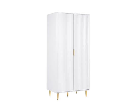 Zara 2 Door Fluted Wardrobe - White