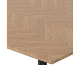 HAMILTON & ATHENS MEDIUM DINING SET (X4 CHAIRS) - MEDIUM OAK EFFECT/GREY FAUX LEATHER