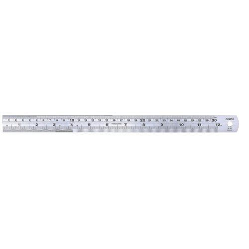 Linex Heavy Duty Ruler 30cm Stainless Steel LXESL30