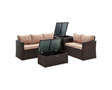 Paloma Brown Sofa Set w/ Brown Cushions
