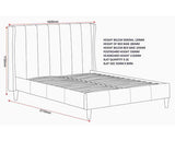 AMELIA 4'6" BED - GREEN VELVET FABRIC