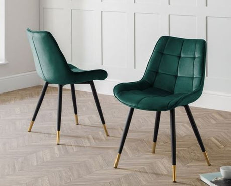 SET OF 2 HADID DINING CHAIRS - GREEN