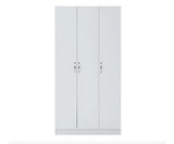 Essentials 3 Door Double Wardrobe White