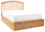 Madrid Wooden Ottoman Double Bed - Oak