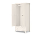 MAINE 2 DOOR COMBINATION WARDROBE - SURF WHITE