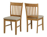 Oxford Extending Dining Set - Natural Oak/Mink Microsuede
