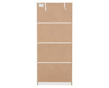 DAKOTA 2 DOOR 1 DRAWER MIRRORED WARDROBE - WHITE
