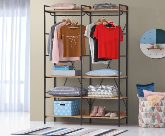 Claire Open Wardrobe- Riveria Oak