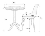 3 piece Cala bistro table & 2 chair set outdoor grade, moss green