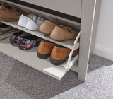 Lancaster 2dr 1drw shoe cabinet grey
