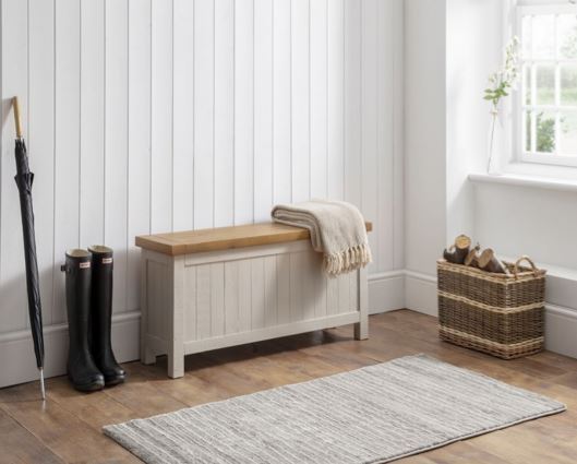 ASPEN STORAGE BENCH - GREY WASH