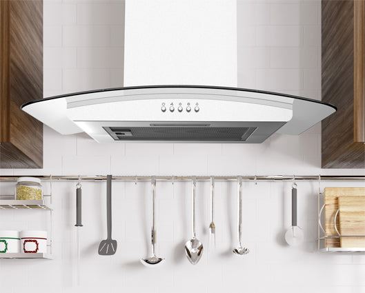 Statesman CGH60GS 60cm Chimney Cooker Hood With Curved Glass Stainless Steel