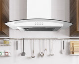 Statesman CGH60GS 60cm Chimney Cooker Hood With Curved Glass Stainless Steel