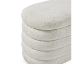 Hailey Ivory Boucle Upholstered Ottoman Storage Bench