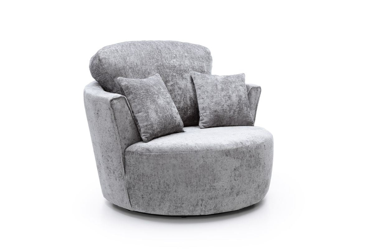 Harriet Swivel Chair - Light Grey