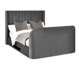 Clara Side Lift Ottoman TV Bed Dark Grey - Super King