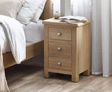 Memphis Limed Oak 3 Drawer Bedside