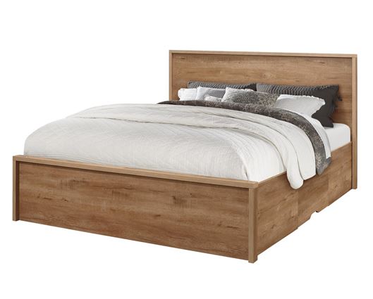 Stockwell King Bed with Drawers - Oak