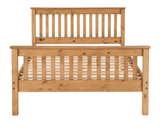 Monaco 5' Bed High Foot End - Distressed Waxed Pine