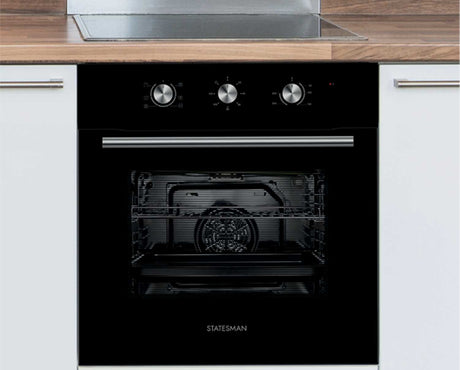 Statesman BSF60BL Built-in Fan Oven Black