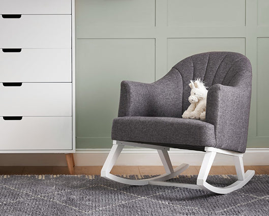 Round Back Rocking Chair - Dark Grey