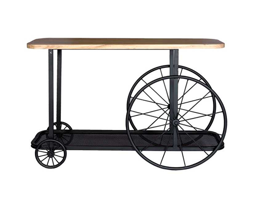 Craft Wheel Console Table