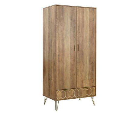 Orleans 2 Door 1 Drawer Wardrobe Mango