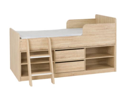 Felix Low Sleeper Bed - Sonoma Oak Effect Veneer