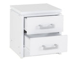 Charles 2 Drawer Bedside Chest - White