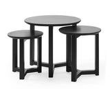 Nidri Nest of 3 Tables Black