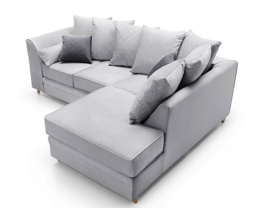 Chicago Right Hand Facing Corner Sofa-Light Grey