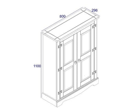Corona 2 door cupboard unit