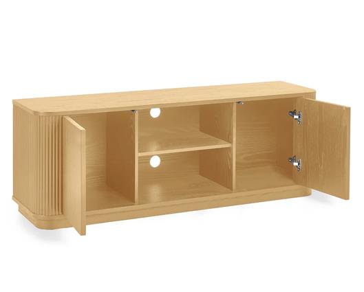 Louis Light Oak Effect Fluted TV Unit Light Oak