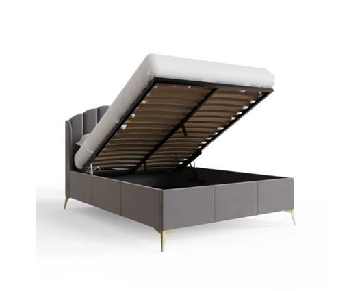 Pettine End Lift Ottoman King Bed - Grey