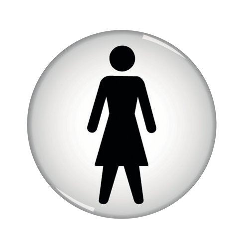 Domed Sign Women Symbol 60mm RDS1