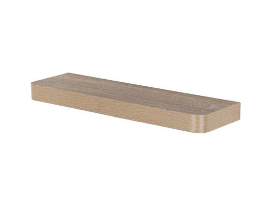 Trent narrow floating shelf kit - oak effect