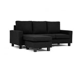 Capri Left Facing Corner Sofa -  Black