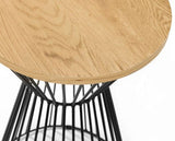 JERSEY ROUND WIRE LAMP TABLE - EURO OAK