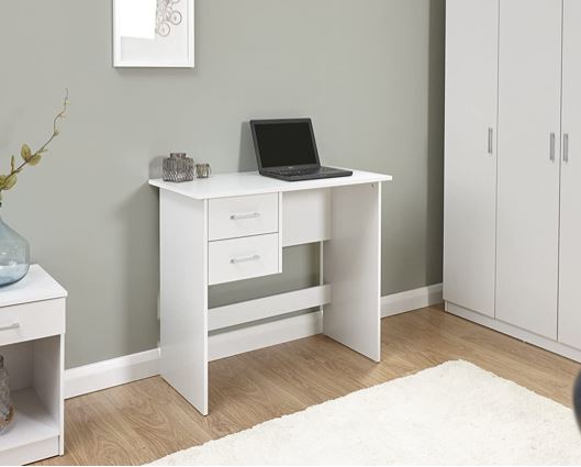 Panama 2 drawer desk white