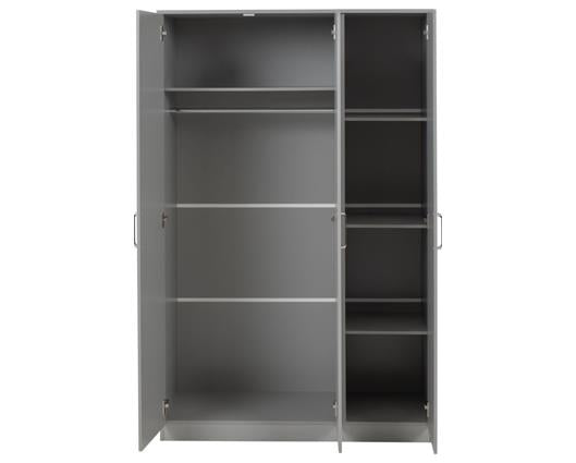 DAKOTA 3 DOOR WARDROBE BEDROOM SET - LIGHT GREY