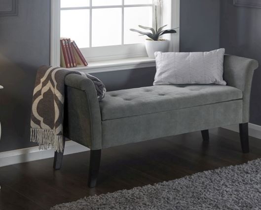 Balmoral window seat grey chenille